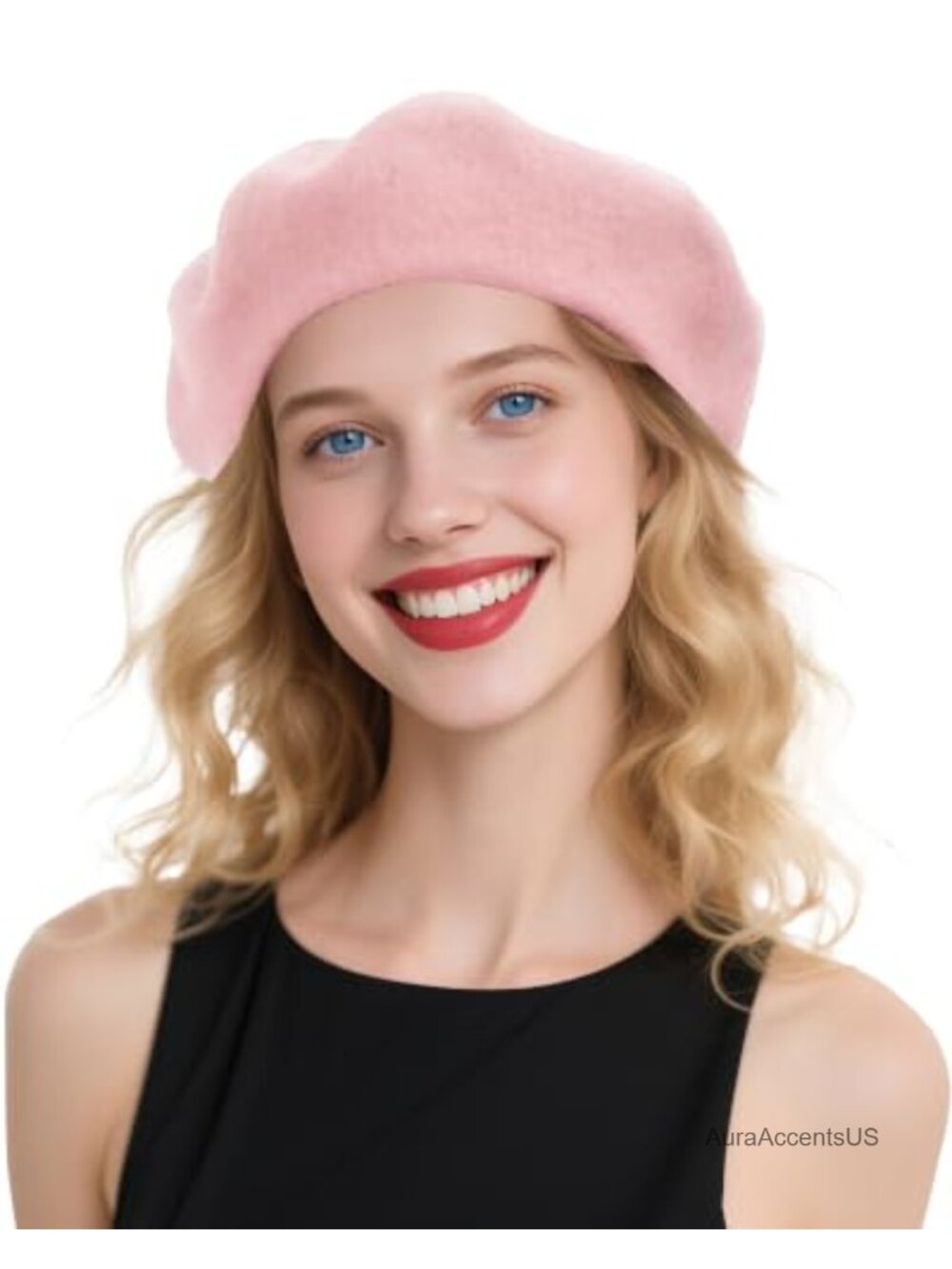 Women's French Wool Beret Hat - Winter Parisian Beanie Cap